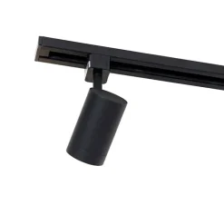 Modernes Schienensystem mit 3 Strahlern und 3 Pendelleuchten schwarz 1-phasig - Iconic Cavalux Jeana