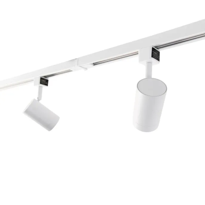 Modernes Schienensystem mit 6 weißen Strahlern 1-phasig 200cm - Iconic Jeana