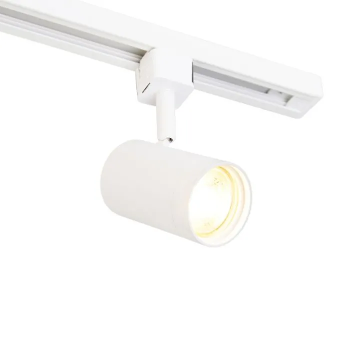 Modernes Schienensystem mit 6 weißen Strahlern 1-phasig 200cm - Iconic Jeana