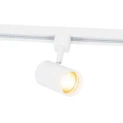 Modernes Schienensystem mit 6 Strahlern weiß 1-phasig oval 100cm - Iconic Jeana