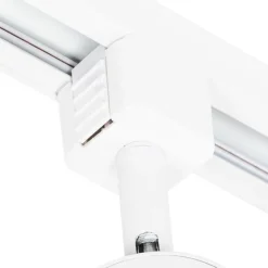 Modernes Schienensystem mit 4 Strahlern weiß 1-phasig rund - Iconic Jeana