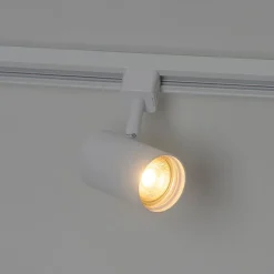 Modernes Schienensystem mit 4 Strahlern weiß 1-phasig rund - Iconic Jeana