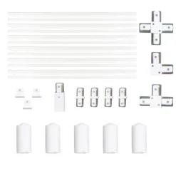 Modernes Schienensystem mit 5 Strahlern weiß 1-phasig GU10 35mm - Iconic Ruby