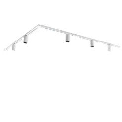 Modernes Schienensystem mit 5 Strahlern weiß 1-phasig GU10 35mm - Iconic Ruby