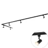 Modernes Schienensystem mit 5 Strahlern 1-phasig schwarz - Jeany