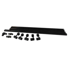 Modernes Schienensystem mit 5 Strahlern 1-phasig schwarz - Jeany