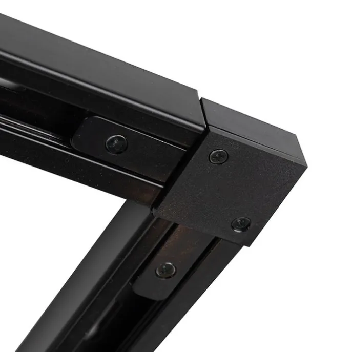 Modernes Schienensystem mit 5 Strahlern 1-phasig schwarz - Jeany