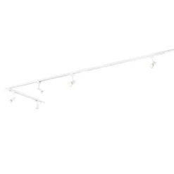 Modernes Schienensystem mit 5 Strahlern 1-phasig weiß - Jeany