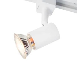 Modernes Schienensystem mit 5 Strahlern 1-phasig weiß - Jeany