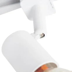 Modernes Schienensystem mit 5 Strahlern 1-phasig weiß - Jeany