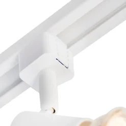 Modernes Schienensystem mit 5 Strahlern 1-phasig weiß - Jeany