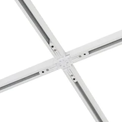 Modernes Schienensystem mit 6 Strahlern und 4 Pendelleuchten weiß 1-phasig - Slimline Uzzy Keno