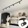 Modernes Schienensystem mit 5 Strahlern Schwarz 1-phasig - Iconic Jeana
