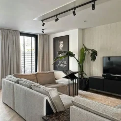 Modernes Schienensystem mit 5 Strahlern Schwarz 1-phasig - Iconic Jeana