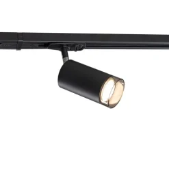 Modernes Schienensystem mit 5 schwarzen Rauchglas-Strahlern 1-phasig - Iconic Jeana