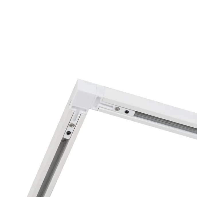 Modernes Schienensystem mit 10 Strahlern weiß 1-phasig - Slimline Uzzy