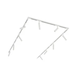 Modernes Schienensystem mit 10 Strahlern weiß 1-phasig - Slimline Uzzy