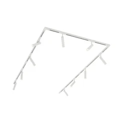 Modernes Schienensystem mit 10 Strahlern weiß 1-phasig - Slimline Uzzy