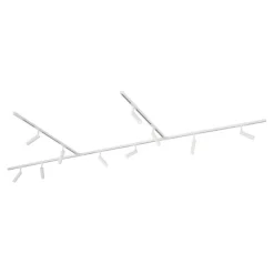 Modernes Schienensystem mit 10 Strahlern weiß 1-phasig - Slimline Uzzy
