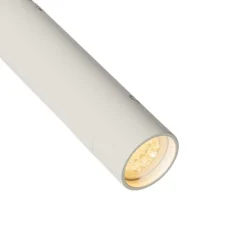 Modernes Schienensystem mit 10 Strahlern weiß 1-phasig - Slimline Uzzy