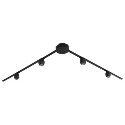 Modernes Schienensystem mit 4 schwarzen Strahlern 1-phasig - Magnetic Zagaye