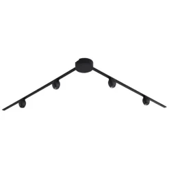 Modernes Schienensystem mit 4 schwarzen Strahlern 1-phasig - Magnetic Zagaye