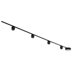 Modernes Schienensystem mit 4 schwarzen Strahlern 1-phasig - Magnetic Zagaye