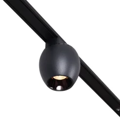 Modernes Schienensystem mit 4 schwarzen Strahlern 1-phasig - Magnetic Zagaye