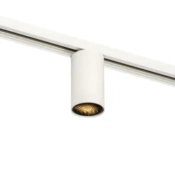 Modernes Schienensystem mit 5 weißen Strahlern 1-phasig GU10 50mm - Iconic Ruby