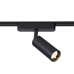 Modernes Schienensystem mit 4 schwarzen Strahlern 1-phasig - Magnetic Samson