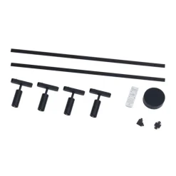 Modernes Schienensystem mit 4 schwarzen Strahlern 1-phasig - Magnetic Samson