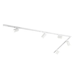 Modernes Schienensystem mit 5 weißen Strahlern 1-phasig GU10 70mm - Iconic Jeana Luxe