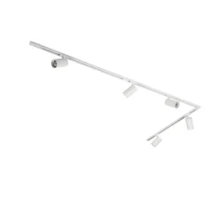 Modernes Schienensystem mit 5 weißen Strahlern 1-phasig GU10 70mm - Iconic Jeana Luxe