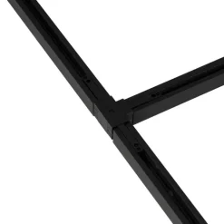 Modernes Schienensystem mit 10 schwarzen Strahlern 1-phasig - Slimline Uzzy