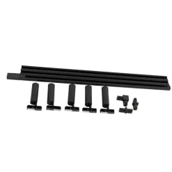 Modernes Schienensystem mit 5 Strahlern Schwarz 1-Phasen GU10 35mm - Iconic Jeana Luxe