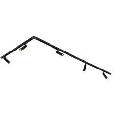 Modernes Schienensystem mit 5 Strahlern Schwarz 1-Phasen GU10 35mm - Iconic Jeana Luxe