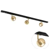 Modernes Schienensystem mit 3 Strahlern Gold 1-phasig - Iconic Gissi