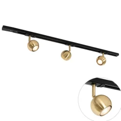 Modernes Schienensystem mit 3 Strahlern Gold 1-phasig - Iconic Gissi