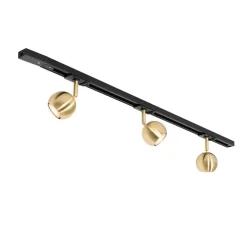 Modernes Schienensystem mit 3 Strahlern Gold 1-phasig - Iconic Gissi