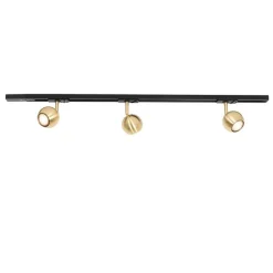 Modernes Schienensystem mit 3 Strahlern Gold 1-phasig - Iconic Gissi