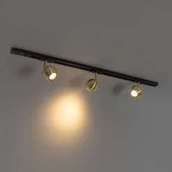 Modernes Schienensystem mit 3 Strahlern Gold 1-phasig - Iconic Gissi