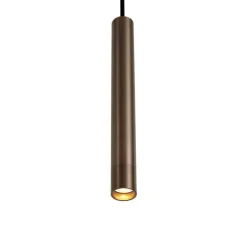 Modernes Schienensystem mit 6 Pendelleuchten Bronze 1-phasig - Slimline Keno