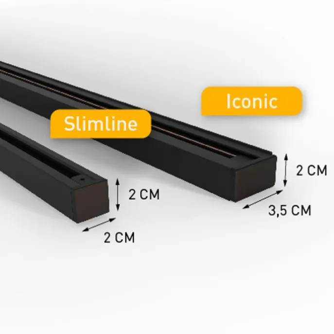 Modernes Schienensystem mit 6 Pendelleuchten Bronze 1-phasig - Slimline Keno