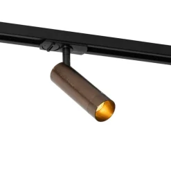Modernes Schienensystem mit 5 Strahlern Dunkelbronze 1-phasig GU10 35mm - Iconic Jeana Luxe