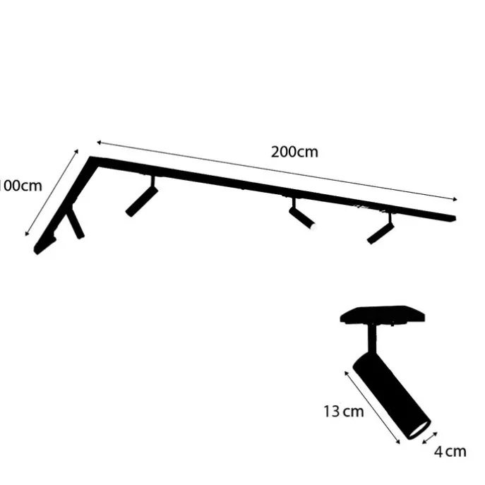 Modernes Schienensystem mit 5 Strahlern Dunkelbronze 1-phasig GU10 35mm - Iconic Jeana Luxe