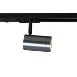 Modernes Schienensystem mit 5 Spots in Gunmetal, 1-phasig - Iconic Jeana