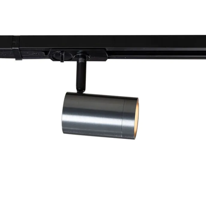 Modernes Schienensystem mit 5 Spots in Gunmetal, 1-phasig - Iconic Jeana