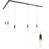 Modernes Schienensystem mit 5 Pendelleuchten Dunkelbronze 1-phasig - Iconic Lloyd