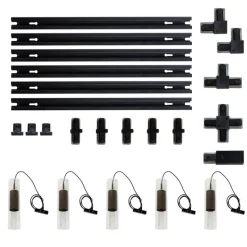 Modernes Schienensystem mit 5 Pendelleuchten Dunkelbronze 1-phasig - Iconic Lloyd