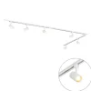 Modernes Schienensystem mit 6 weißen Strahlern 1-phasig 300cm - Iconic Jeana